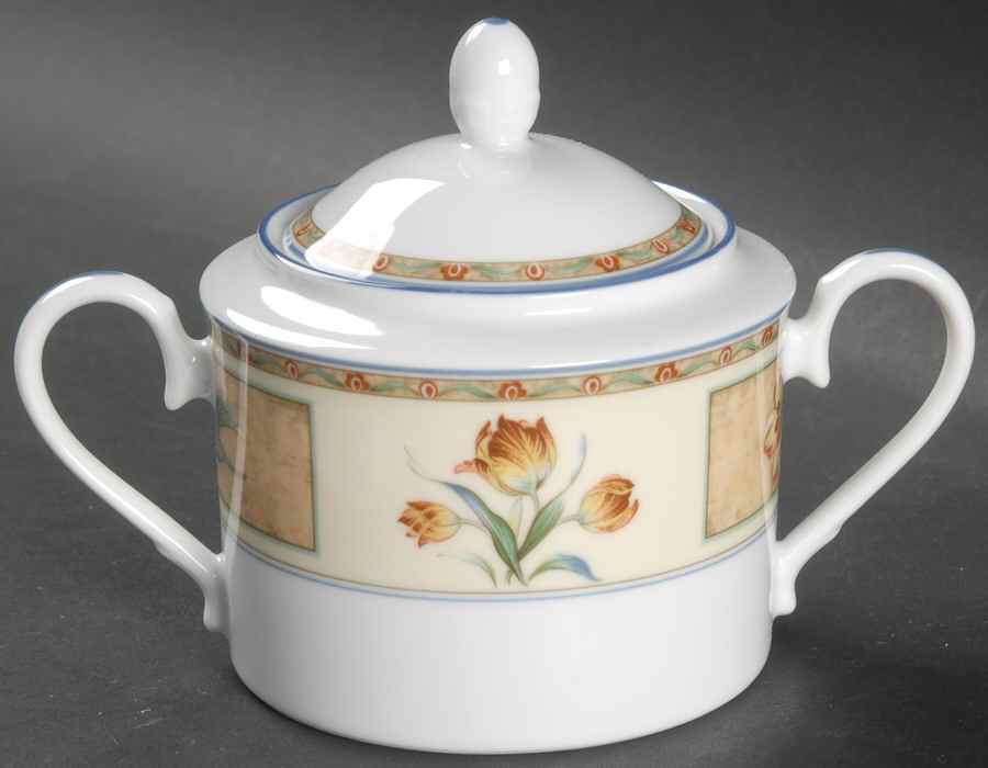 Fiesta Flowers Sugar Bowl & Lid by Noritake-1