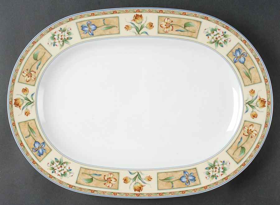 Fiesta Flowers 14" Oval Serving Platter by Noritake-1