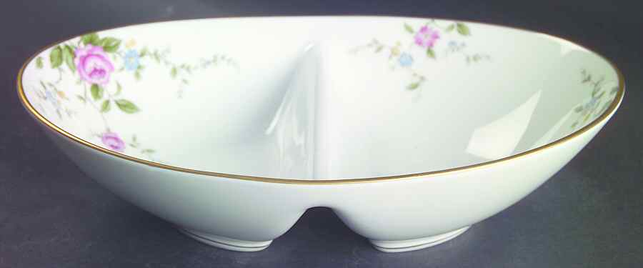 Firenze 10" Oval Divided Vegetable Bowl by Noritake-1