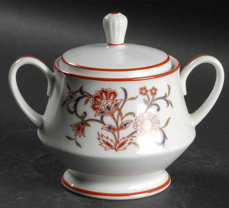 Firedance Sugar Bowl & Lid by Noritake-1