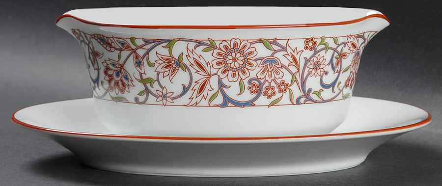 Firedance Gravy Boat with Attached Underplate by Noritake-1