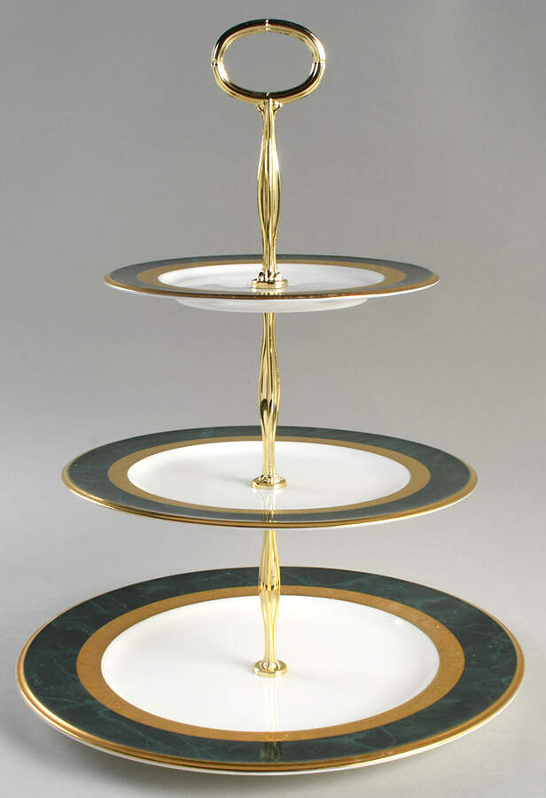 Fitzgerald 13 7/8"-14 1/4" 3-Tiered Serving Tray(DP,SP,BB) HC by Noritake-1