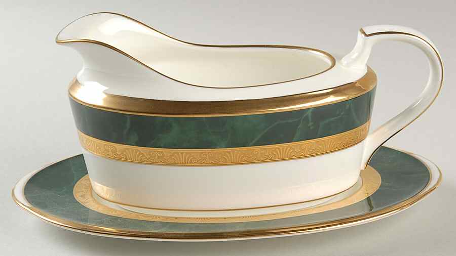 Fitzgerald Gravy Boat & Underplate (Relish/Butter) by Noritake-1