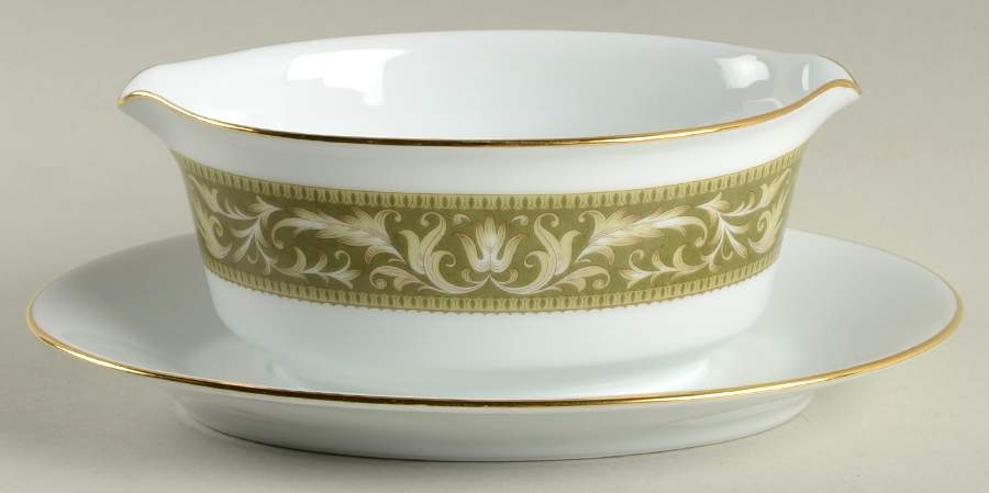 Flanders Gravy Boat with Attached Underplate by Noritake-1