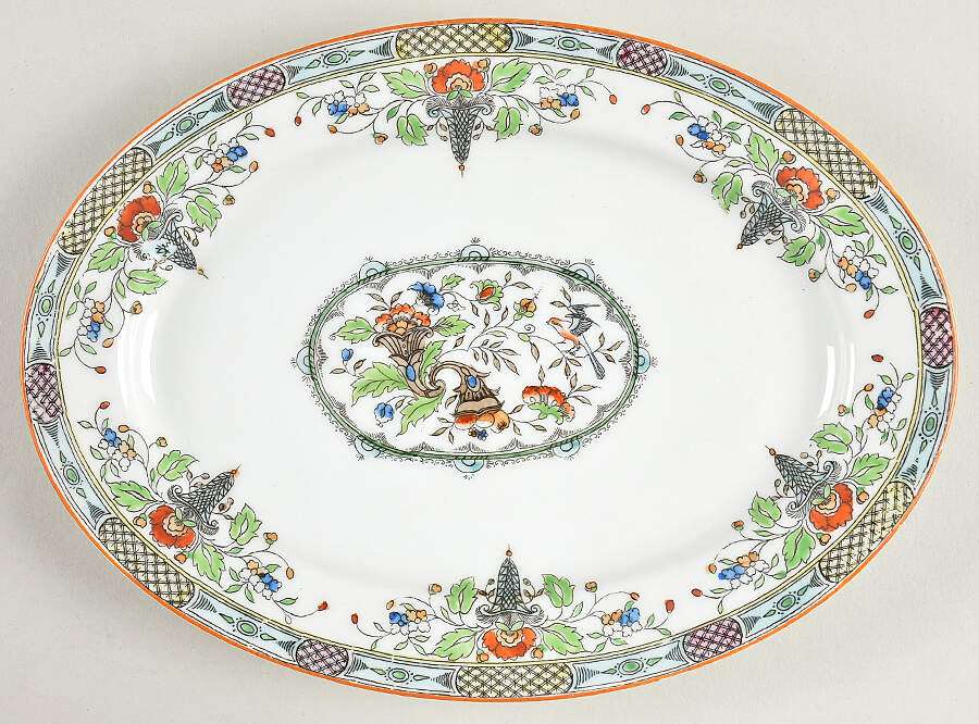 Florian Bassett 10" Oval Serving Platter by Noritake-1