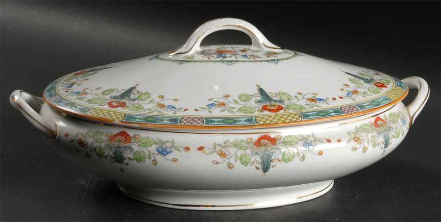 Florian Bassett Oval Covered Vegetable by Noritake-1