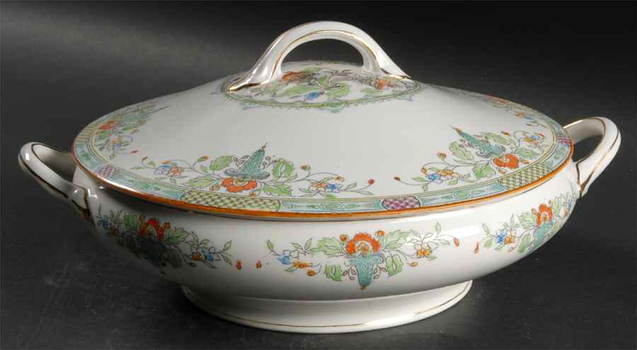 Florian Bassett Round Covered Vegetable by Noritake-1