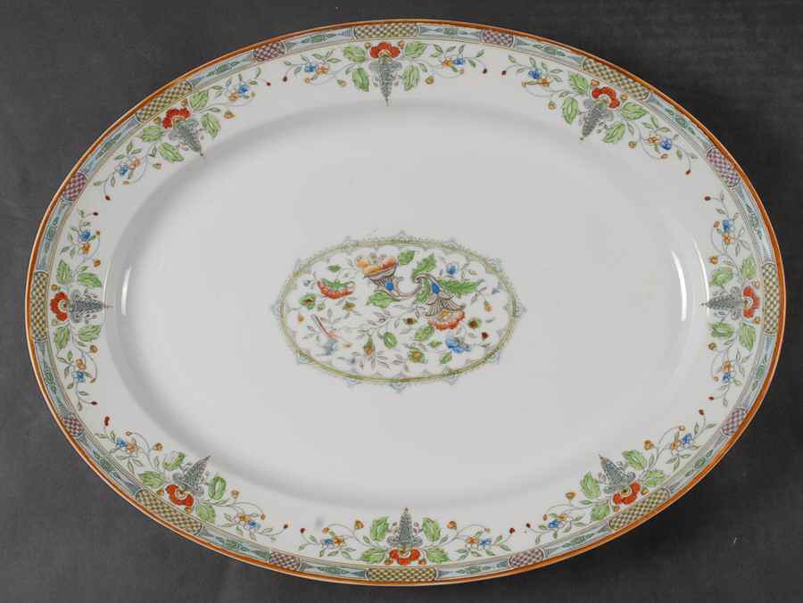 Florian Bassett 16" Oval Serving Platter by Noritake-1