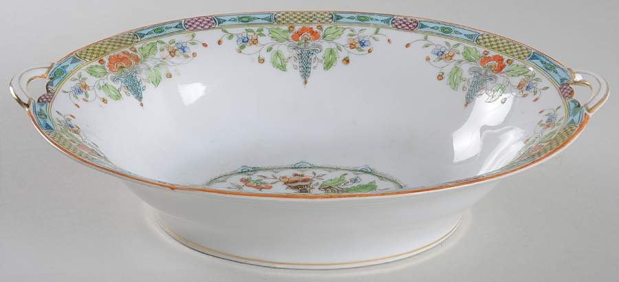 Florian Bassett 10" Oval Vegetable Bowl by Noritake-1