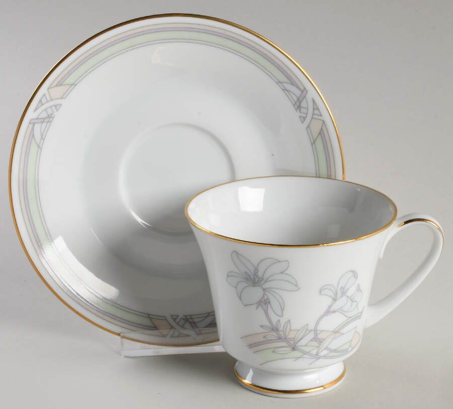 Floral Dream Footed Cup & Saucer Set by Noritake-1