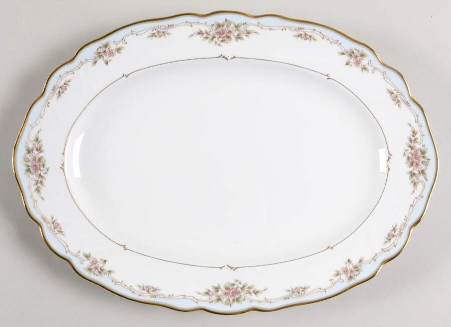 Floral Embrace 12" Oval Serving Platter by Noritake-1