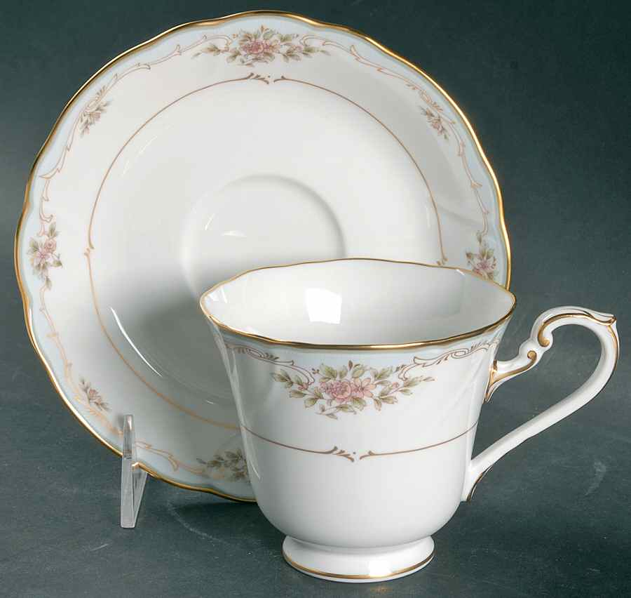 Floral Embrace Footed Cup & Saucer Set by Noritake-1