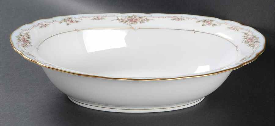 Floral Embrace 10" Oval Vegetable Bowl by Noritake-1