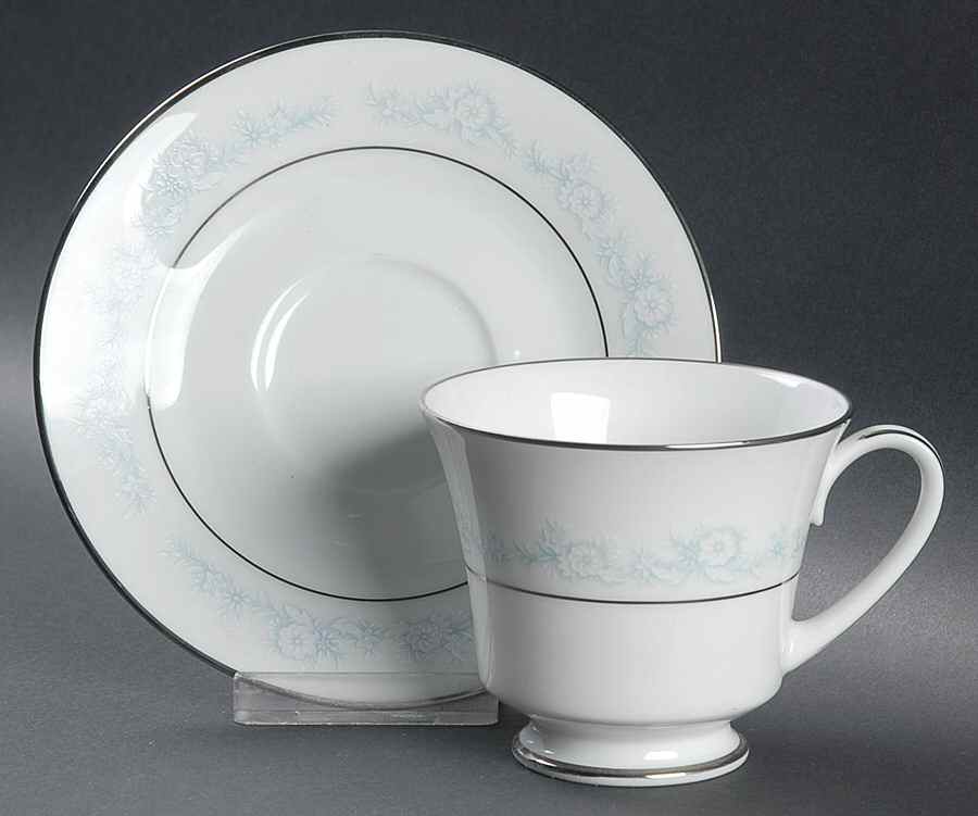 Fleurette Footed Cup & Saucer Set by Noritake-1