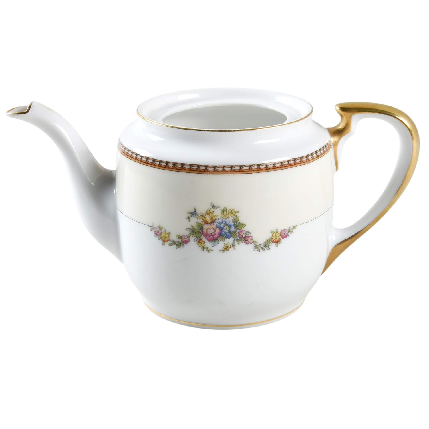 Fleurette Teapot No Lid by Noritake-1