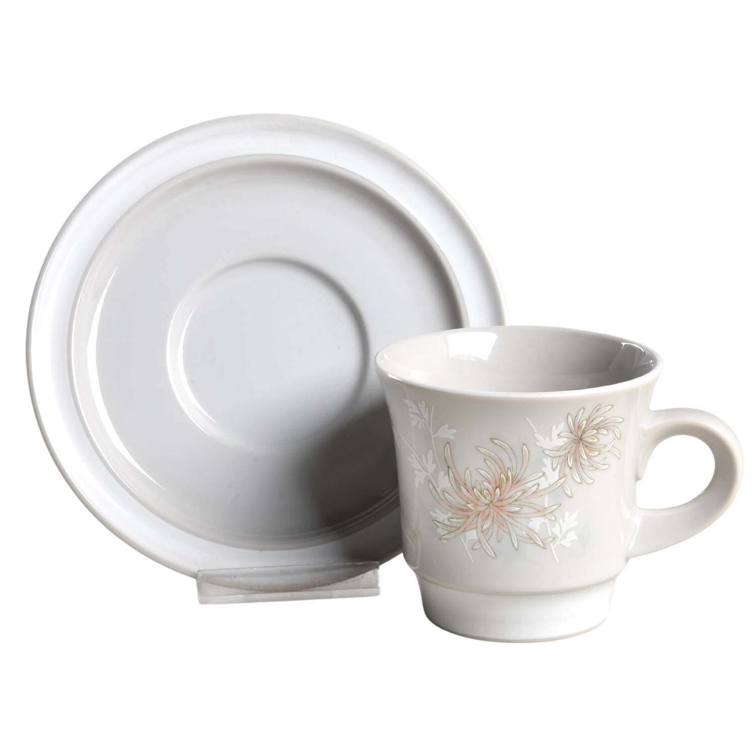 Floral Frost Flat Cup & Saucer Set by Noritake-1