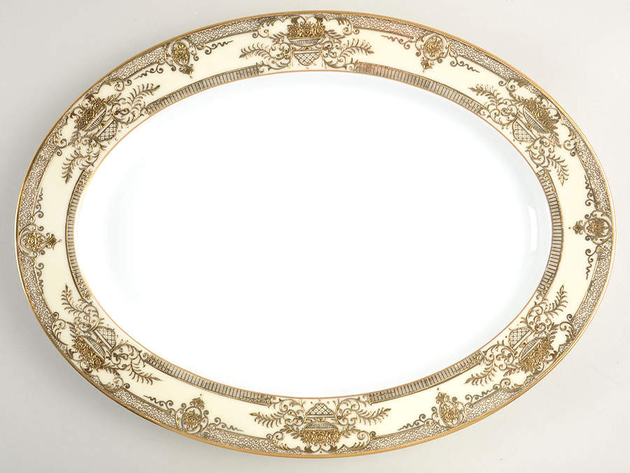 Fleurgold 16" Oval Serving Platter by Noritake-1