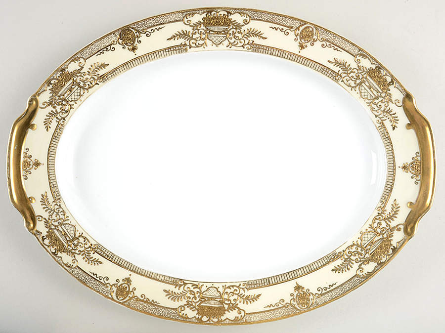 Fleurgold 16" Oval Serving Platter by Noritake-1