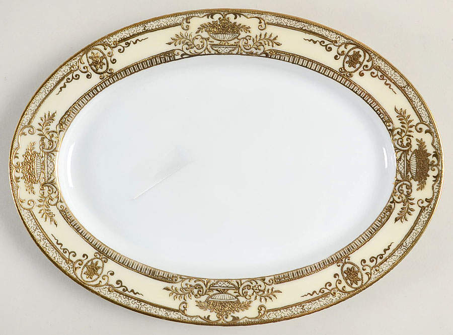 Fleurgold 10" Oval Serving Platter by Noritake-1