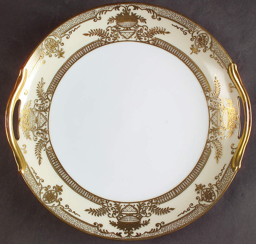 Fleurgold Handled Cake Plate by Noritake-1