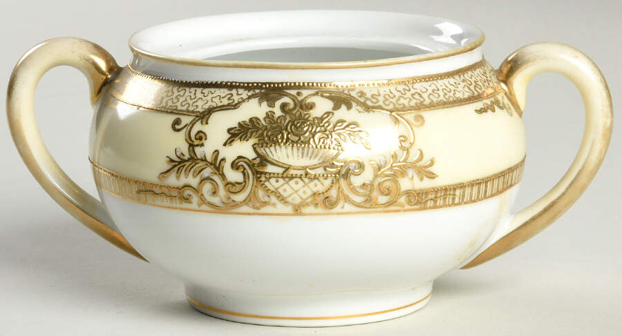 Fleurgold Mini Sugar Bowl No Lid by Noritake-1