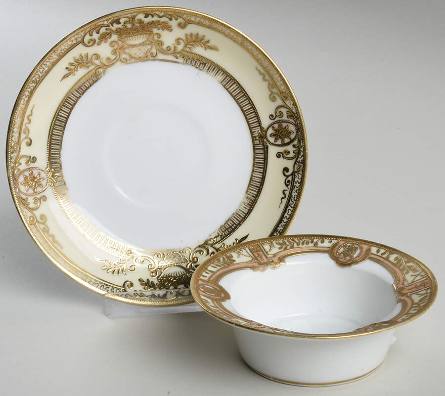 Fleurgold Ramekin & Saucer Set by Noritake-1