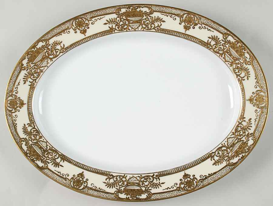 Fleurgold 13" Oval Serving Platter by Noritake-1