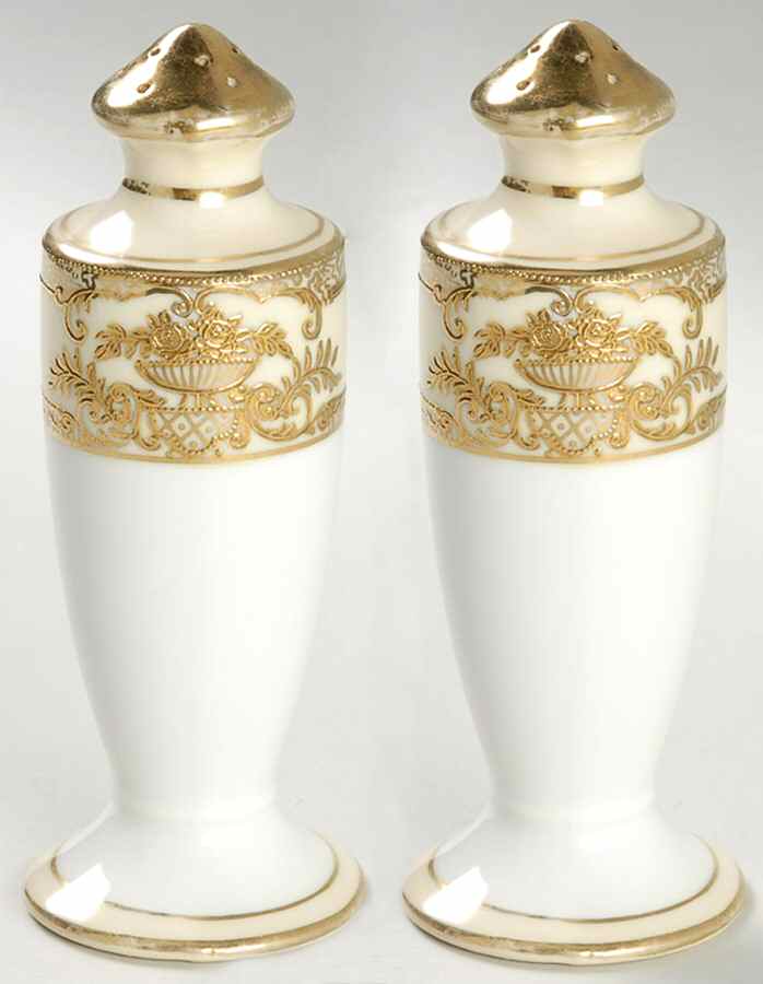 Fleurgold Salt & Pepper Set by Noritake-1