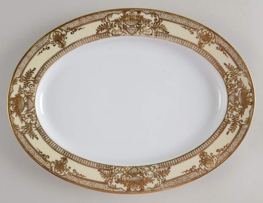 Fleurgold 11" Oval Serving Platter by Noritake-1