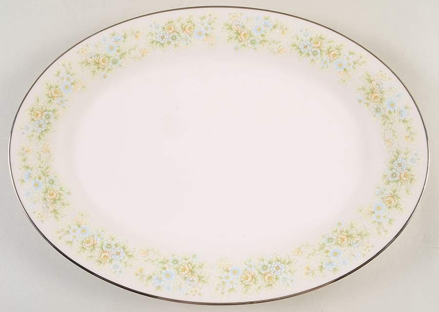 Flower Maid 16" Oval Serving Platter by Noritake-1