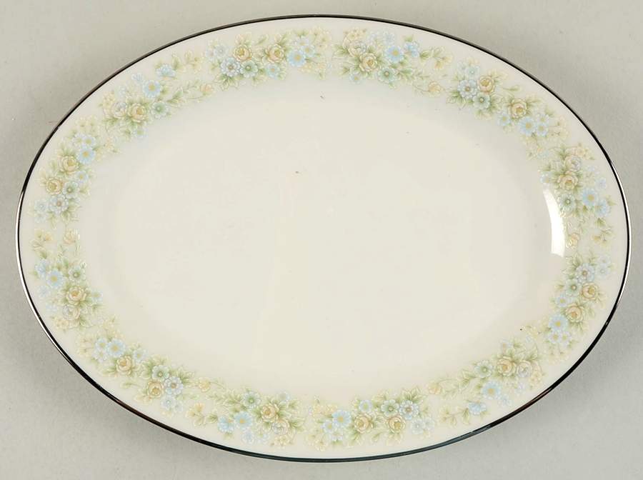 Flower Maid 12" Oval Serving Platter by Noritake-1
