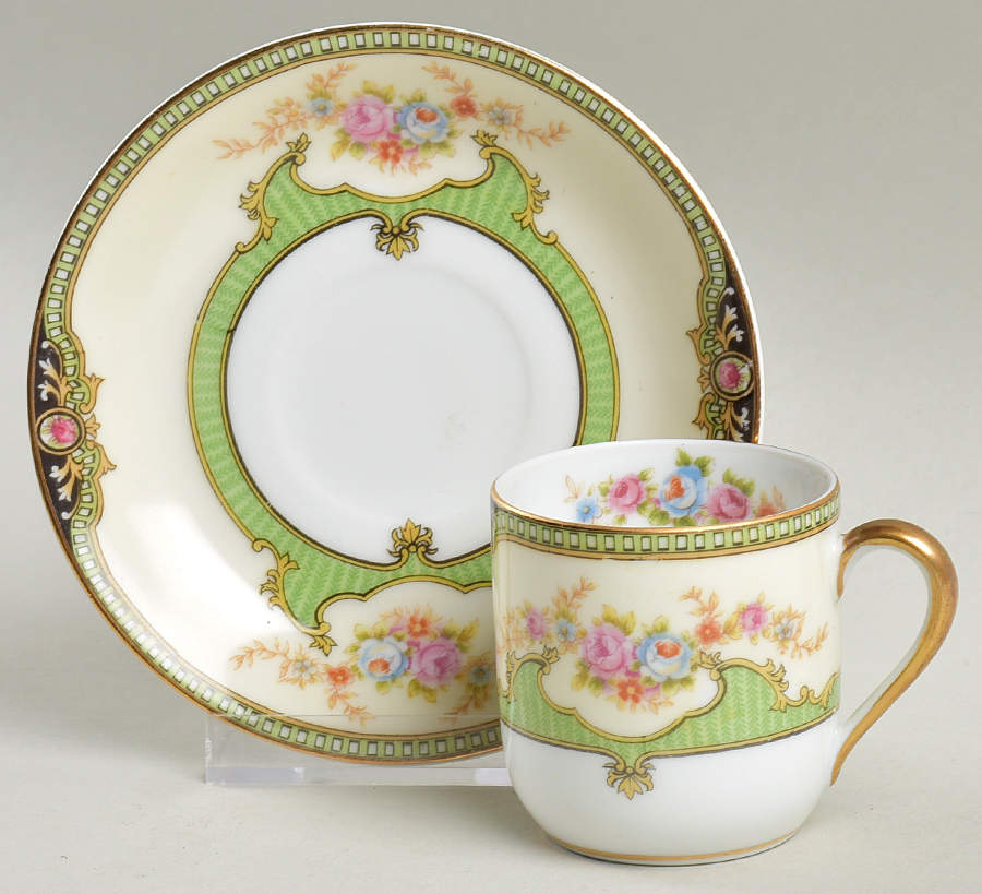 Floreal Flat Demitasse Cup & Saucer Set by Noritake-1