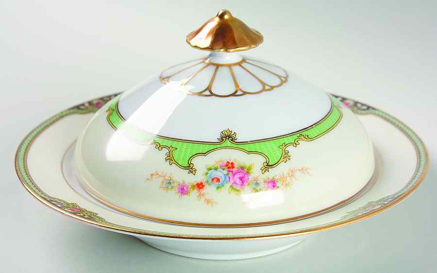 Floreal Round Covered Butter by Noritake-1