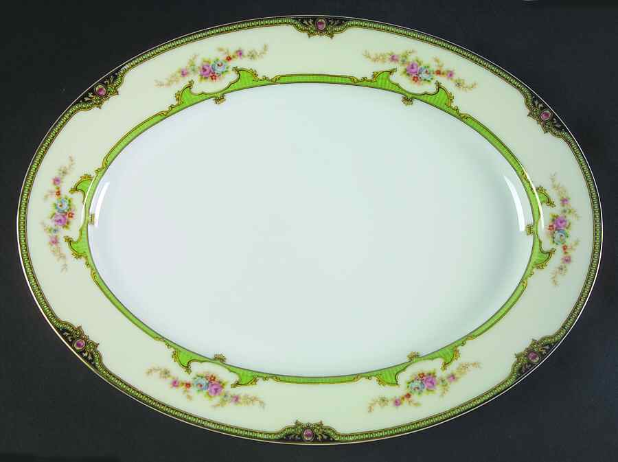 Floreal 13" Oval Serving Platter by Noritake-1