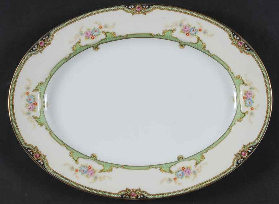 Floreal 11" Oval Serving Platter by Noritake-1