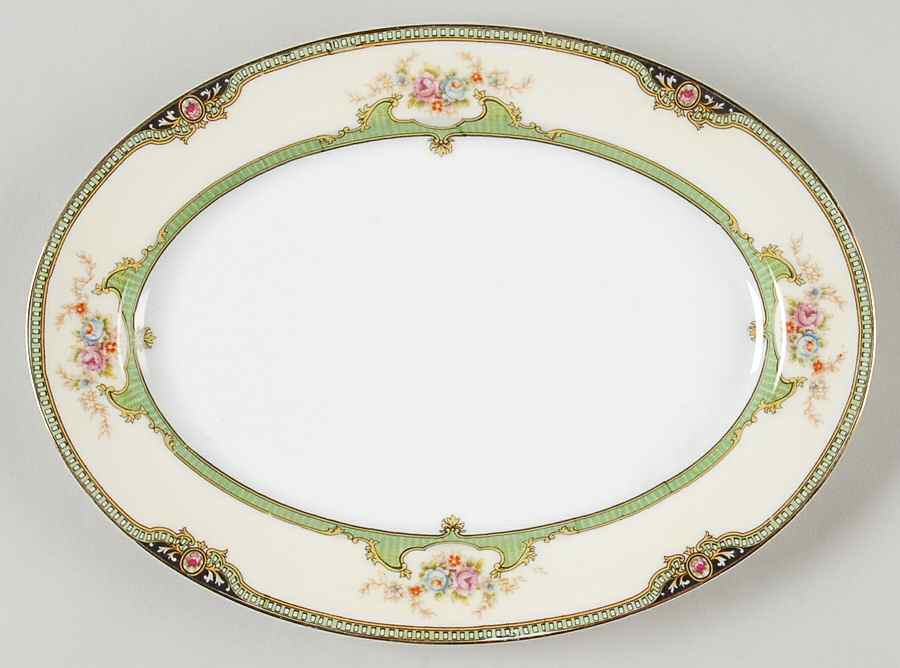 Floreal 10" Oval Serving Platter by Noritake-1