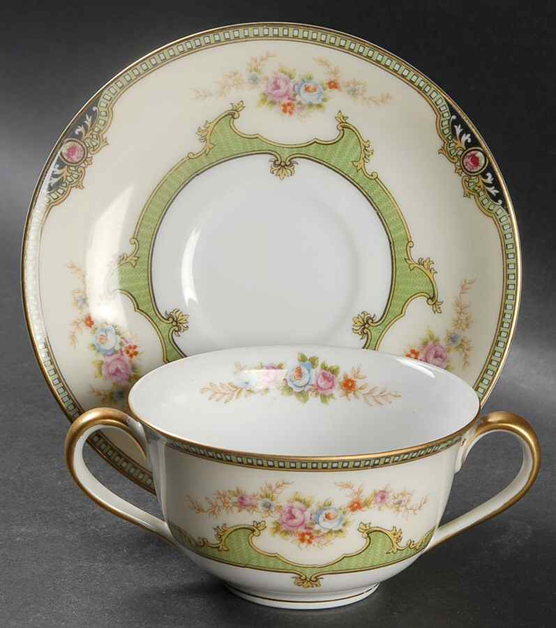 Floreal Flat Bouillon Cup & Saucer by Noritake-1