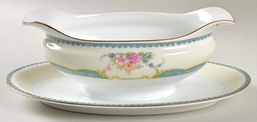 Flodena Gravy Boat with Attached Underplate by Noritake-1