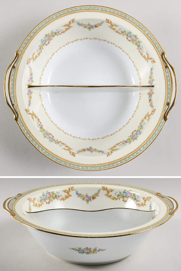 Flomar Round Divided Vegetable Bowl by Noritake-1