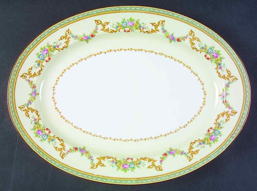 Flomar 13" Oval Serving Platter by Noritake-1