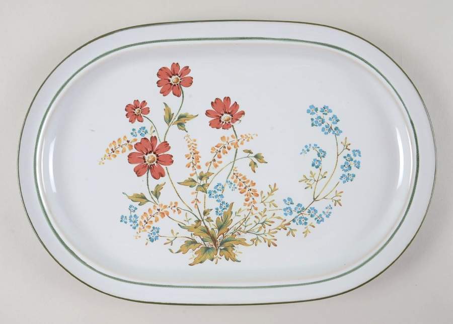 Floralee 14" Oval Serving Platter by Noritake-1