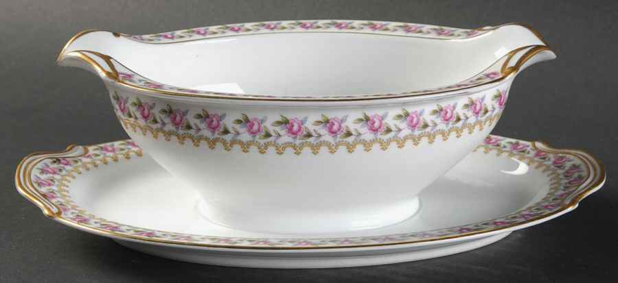 Floralee Gravy Boat with Attached Underplate by Noritake-1