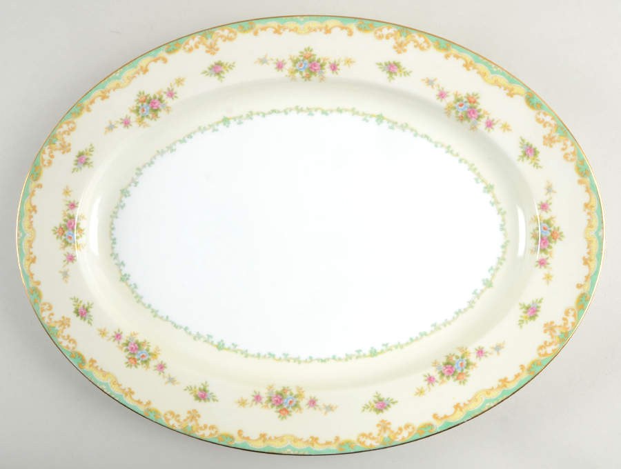 Floralia 16" Oval Serving Platter by Noritake-1