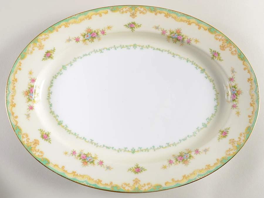 Floralia 13" Oval Serving Platter by Noritake-1