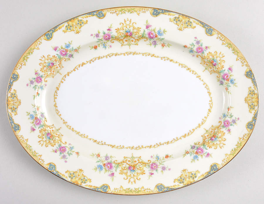 Floramay 11" Oval Serving Platter by Noritake-1