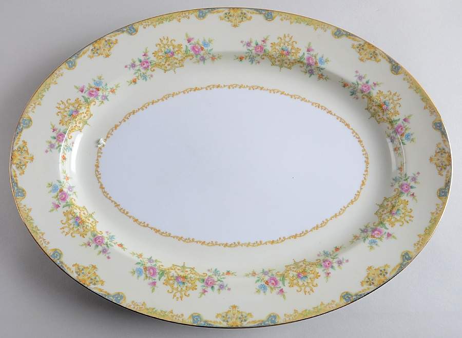 Floramay 16" Oval Serving Platter by Noritake-1