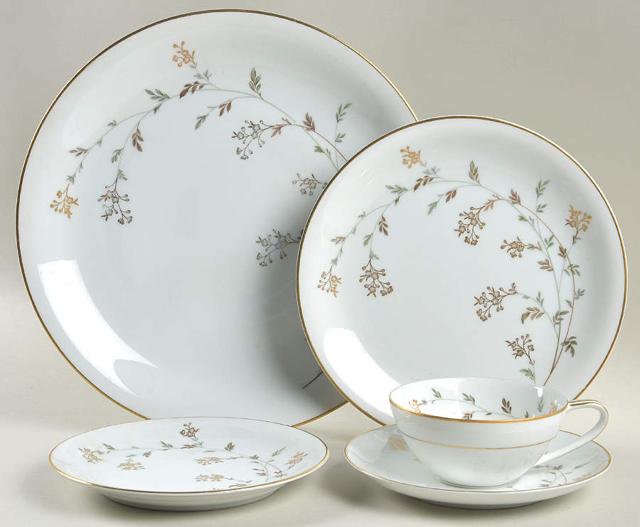 Florence (Coupe) 5 Piece Place Setting by Noritake-1