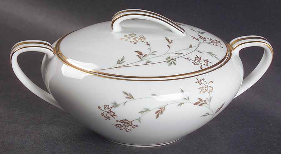 Florence (Coupe) Sugar Bowl & Lid by Noritake-1