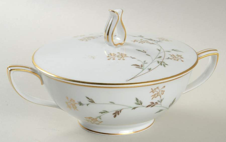 Florence (Coupe) Sugar Bowl & Lid by Noritake-1