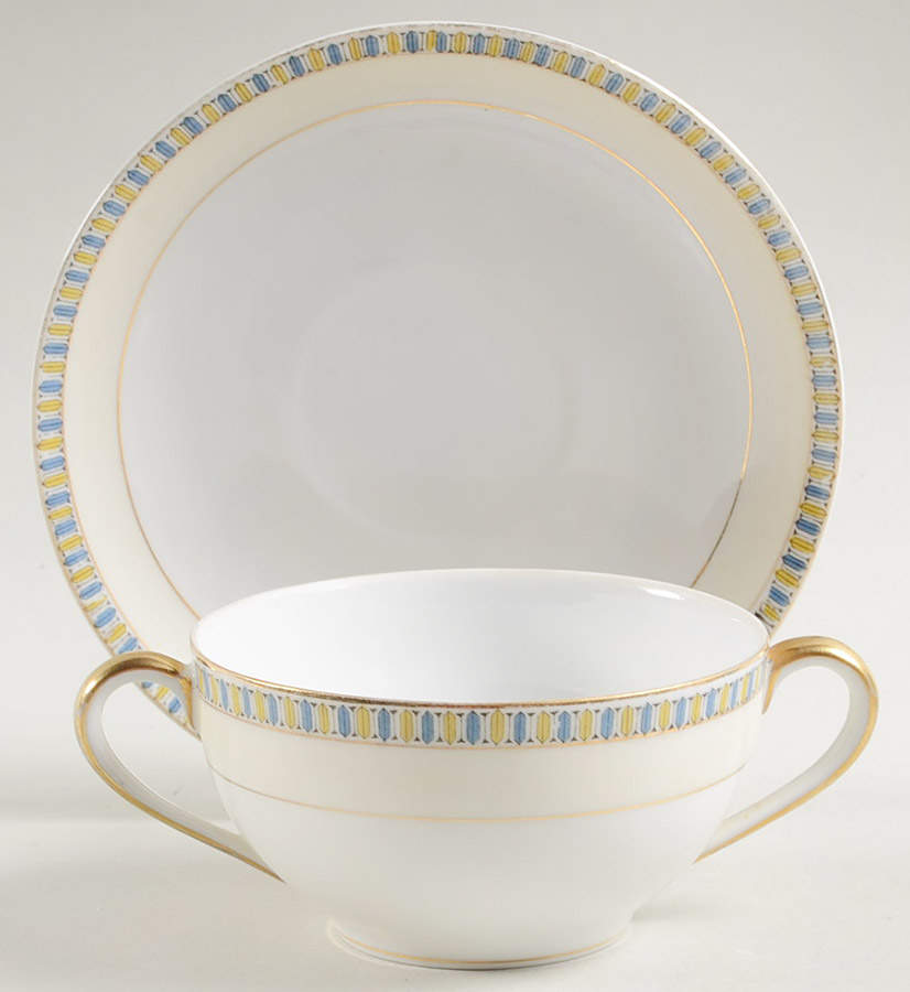 Florencia Flat Bouillon Cup & Saucer by Noritake-1